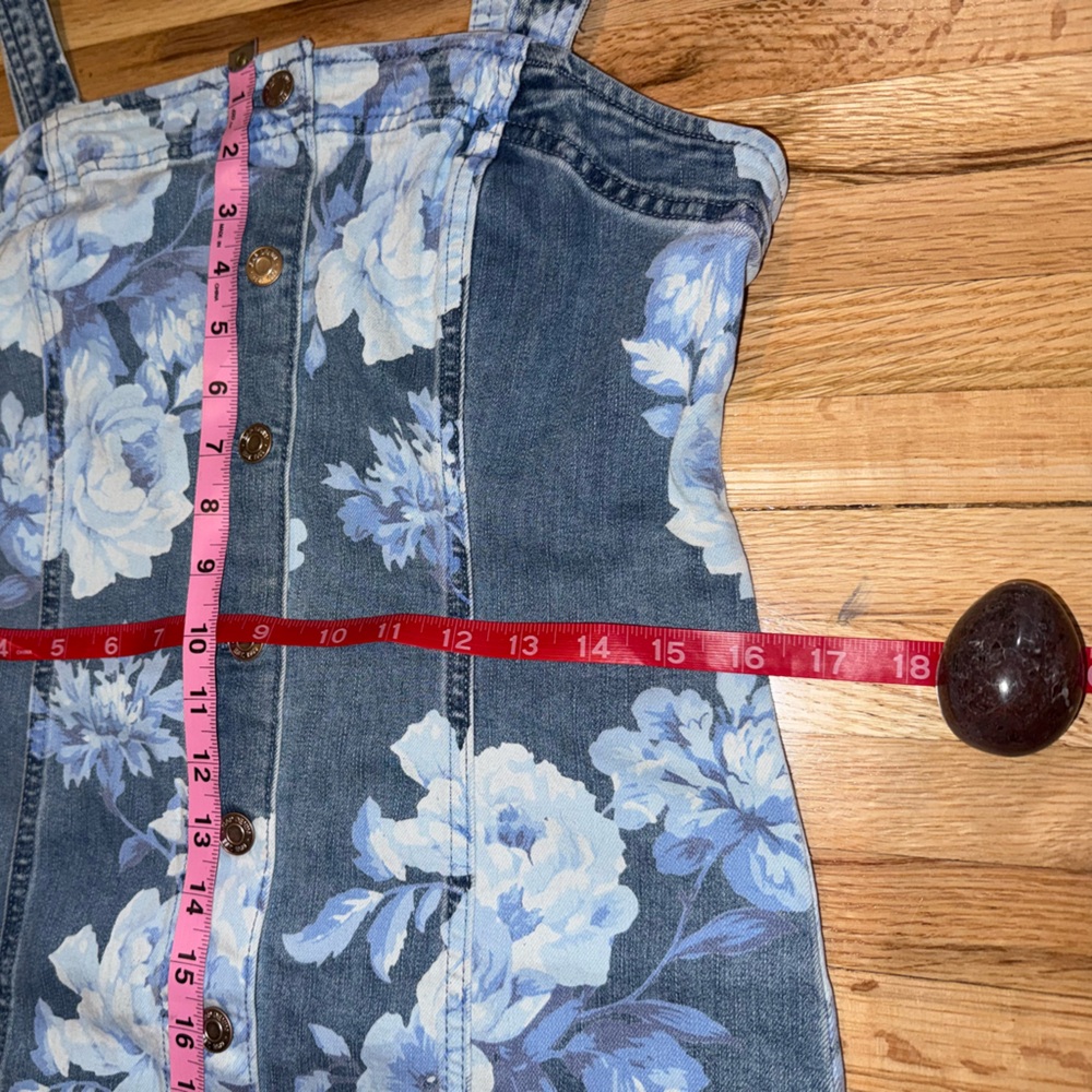 NWOT GAP DENIM MINI FLORAL DRESS small - Picture 3 of 6